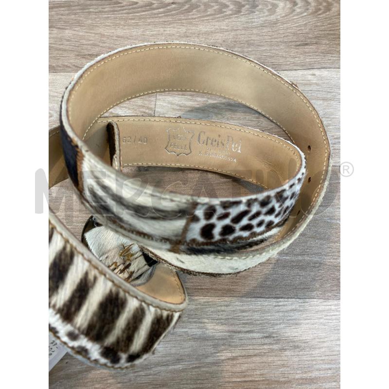 CINTURA DONNA CAVALLINO GREIS PEL R BARBAROSSA ANIMALIER PATCHWORK | Mercatino dell'Usato Pomezia 3