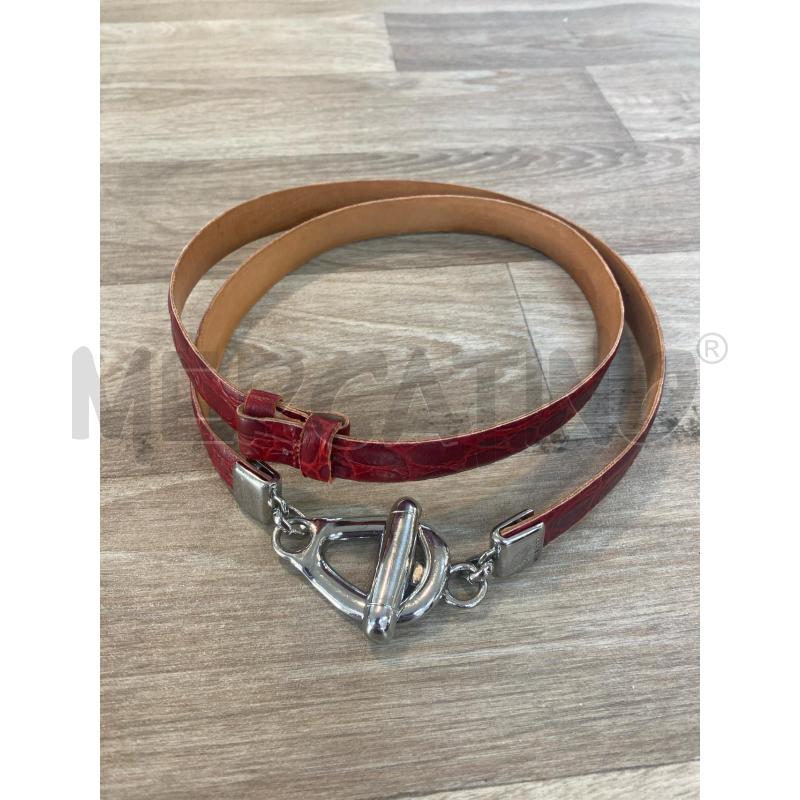 CINTURA DONNA PELLE ROSSA TOMMY HILFINGER | Mercatino dell'Usato Pomezia 1