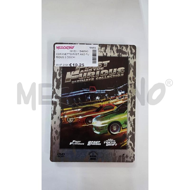 COFANETTO FAST AND FURIOUS 3 DISCHI  | Mercatino dell'Usato Pomezia 1