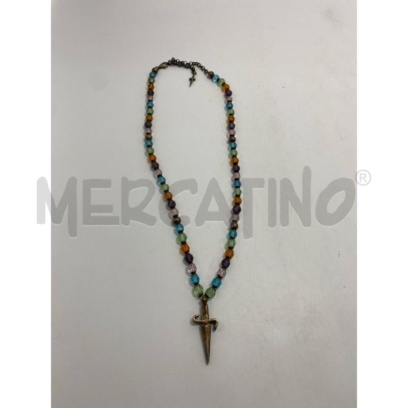 COLLANA CESARE PACIOTTI PUGNALE E PERLE COLORATE  | Mercatino dell'Usato Pomezia 1
