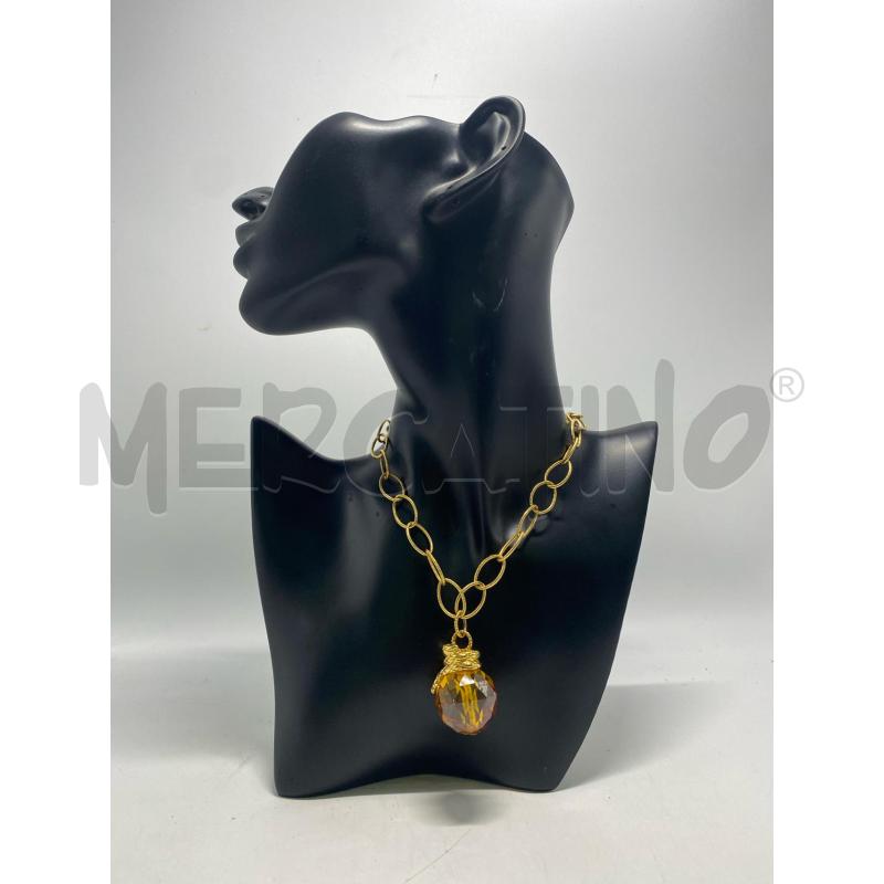 COLLANA JUST CAVALLI SNAKE DORATA SFERA PIETRA GIALLA | Mercatino dell'Usato Pomezia 1