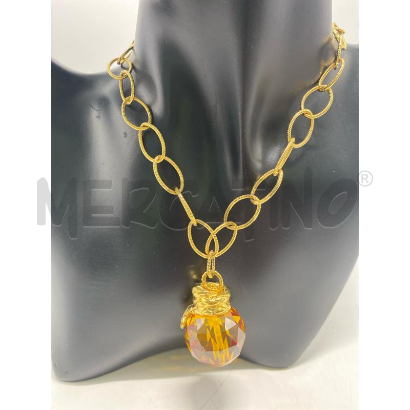 COLLANA JUST CAVALLI SNAKE DORATA SFERA PIETRA GIALLA | Mercatino dell'Usato Pomezia 2