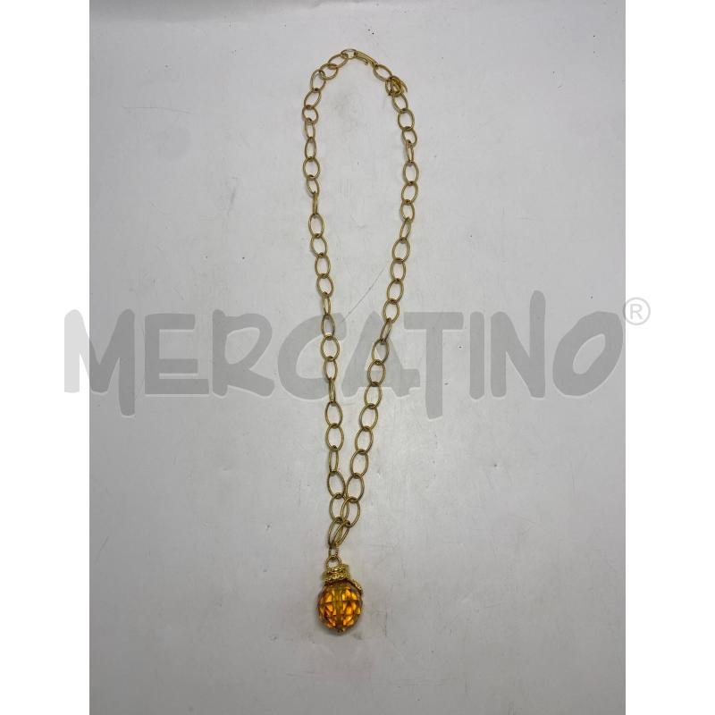 COLLANA JUST CAVALLI SNAKE DORATA SFERA PIETRA GIALLA | Mercatino dell'Usato Pomezia 3