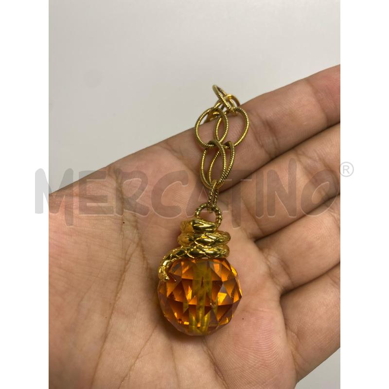 COLLANA JUST CAVALLI SNAKE DORATA SFERA PIETRA GIALLA | Mercatino dell'Usato Pomezia 4