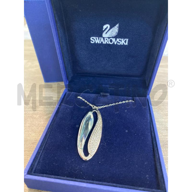 COLLANA SWAROVKI CIONDOLO OVALE ONDA STRASS | Mercatino dell'Usato Pomezia 2