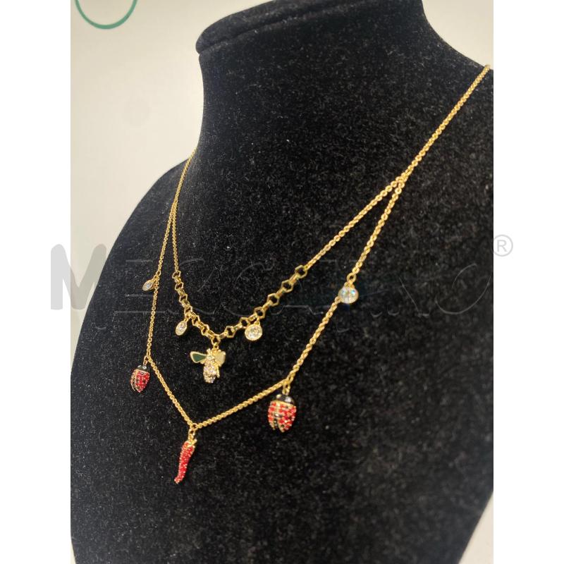 COLLANA SWAROVSKI DORATA COCCINELLA CORNO APE | Mercatino dell'Usato Pomezia 2