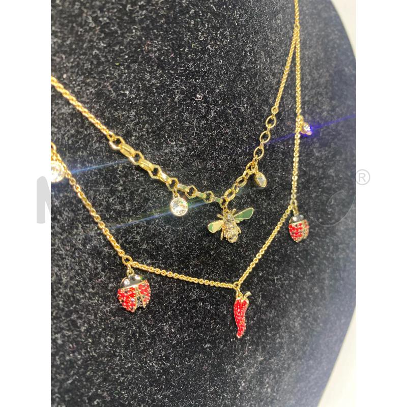 COLLANA SWAROVSKI DORATA COCCINELLA CORNO APE | Mercatino dell'Usato Pomezia 3