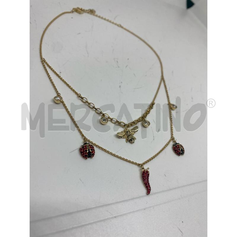 COLLANA SWAROVSKI DORATA COCCINELLA CORNO APE | Mercatino dell'Usato Pomezia 5