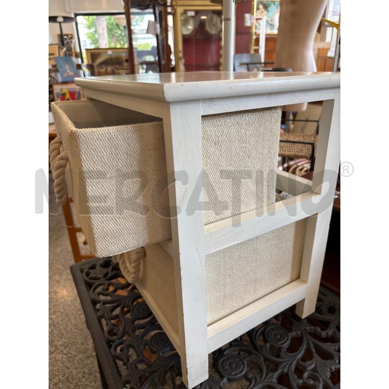 COMODINO 2 CASSETTI BIANCO | Mercatino dell'Usato Pomezia 2