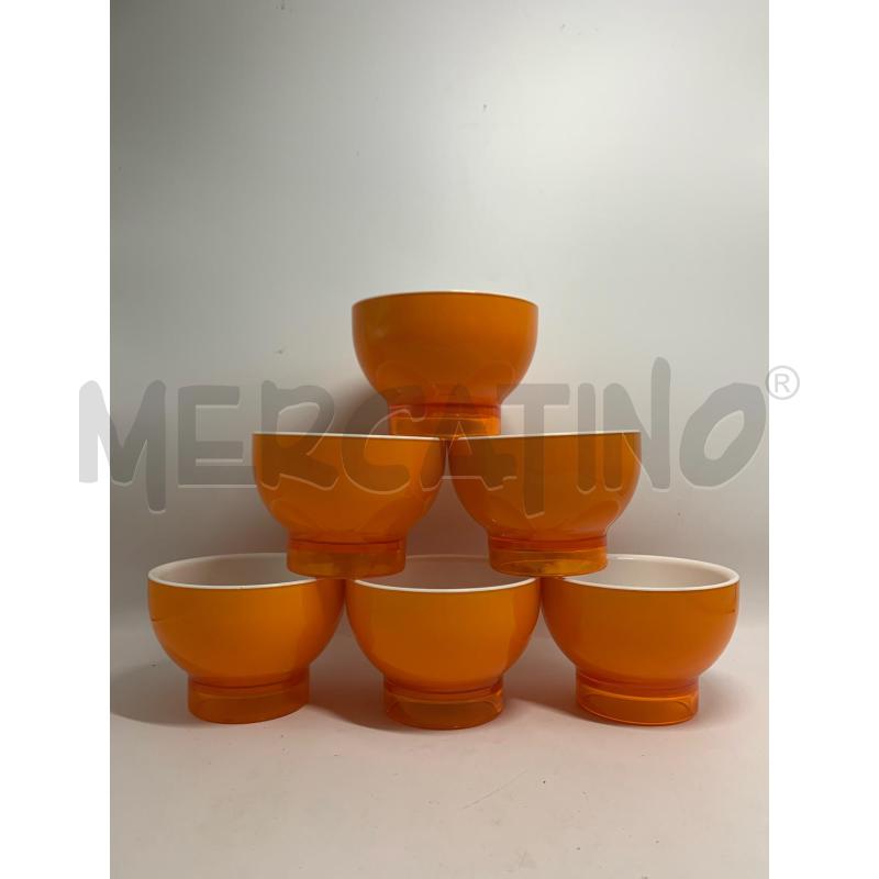 COPPETTE PZ. 6 GUZZINI ARANCIO  | Mercatino dell'Usato Pomezia 1