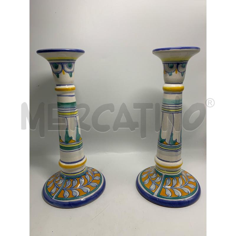 COPPIA CANDELABRI L'ANTICA DI DERUTA | Mercatino dell'Usato Pomezia 1