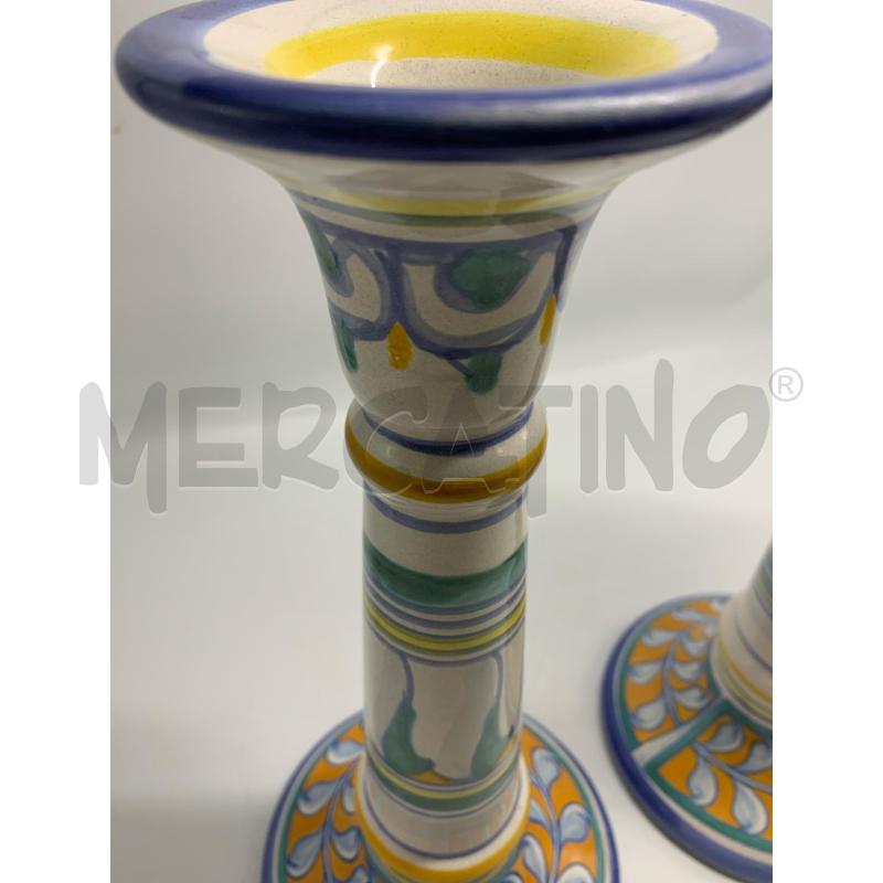 COPPIA CANDELABRI L'ANTICA DI DERUTA | Mercatino dell'Usato Pomezia 3