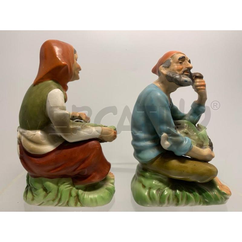COPPIA STATUINE PESCIVENDOLI CDM H.13CM CIRCA | Mercatino dell'Usato Pomezia 3