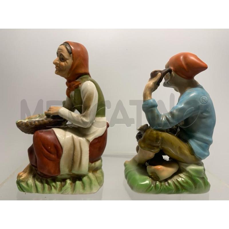 COPPIA STATUINE PESCIVENDOLI CDM H.13CM CIRCA | Mercatino dell'Usato Pomezia 4