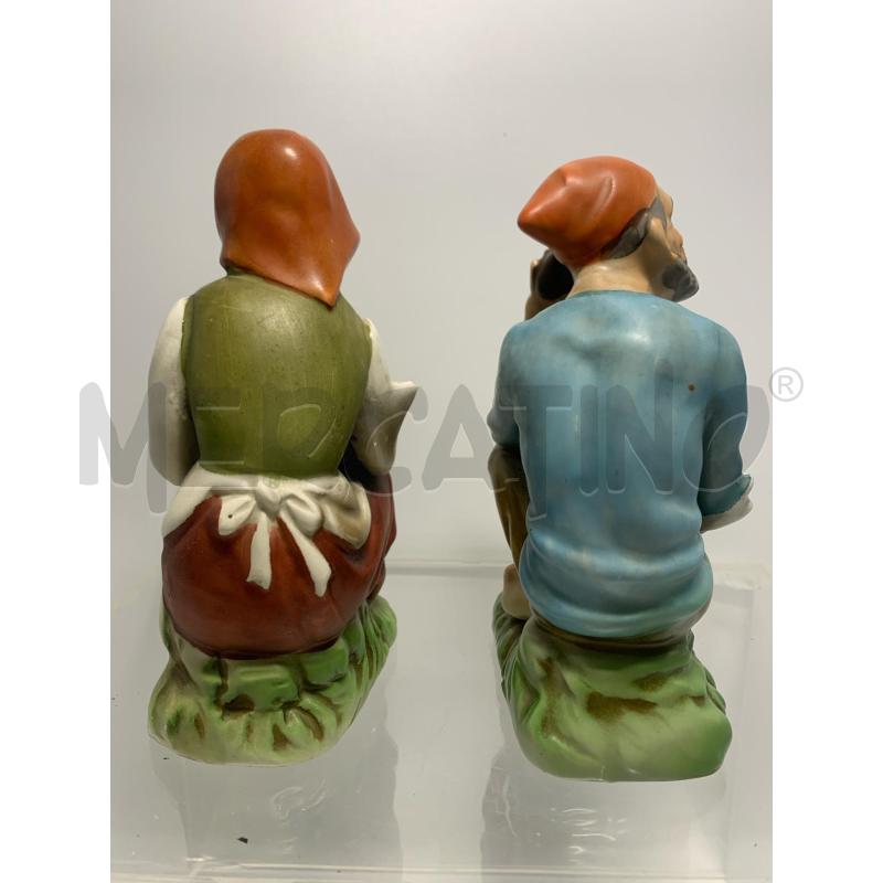 COPPIA STATUINE PESCIVENDOLI CDM H.13CM CIRCA | Mercatino dell'Usato Pomezia 5