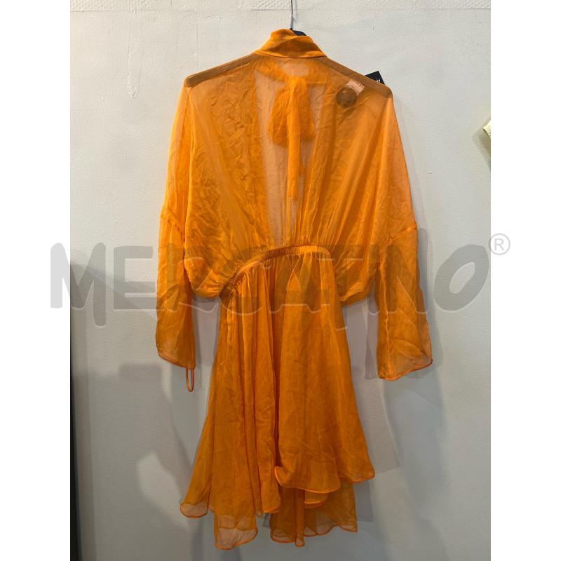 COPRI COSTUME DONNA PINKO ARANCIONE 100% SETA  TRASPARENTE | Mercatino dell'Usato Pomezia 3