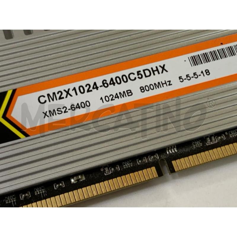 CORSAIR XMS2-6400 4 X 1 GB DIMM 800 MHZ DDR2 | Mercatino dell'Usato Pomezia 2