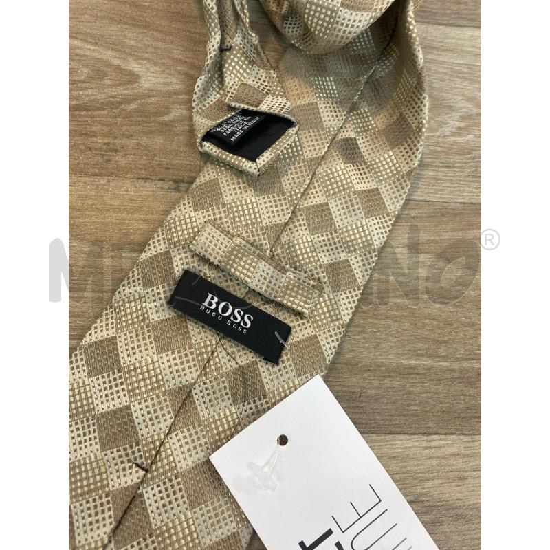 CRAVATTA HUGO BOSS QUADRI MARRONE BEIGE | Mercatino dell'Usato Pomezia 2