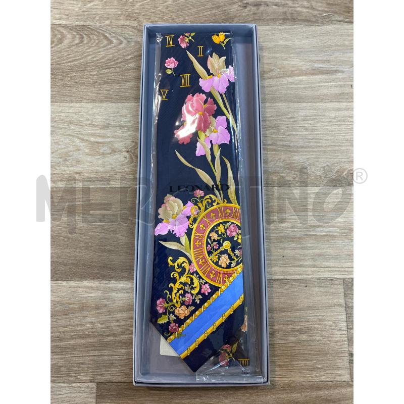 CRAVATTA LEONARD FANTASIA FIORI OROLOGIO | Mercatino dell'Usato Pomezia 1
