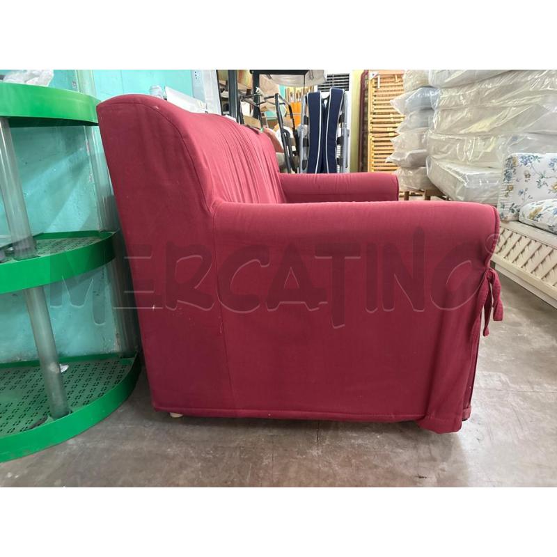 DIVANETTO 2 POSTI LETTO ROSSO | Mercatino dell'Usato Pomezia 2