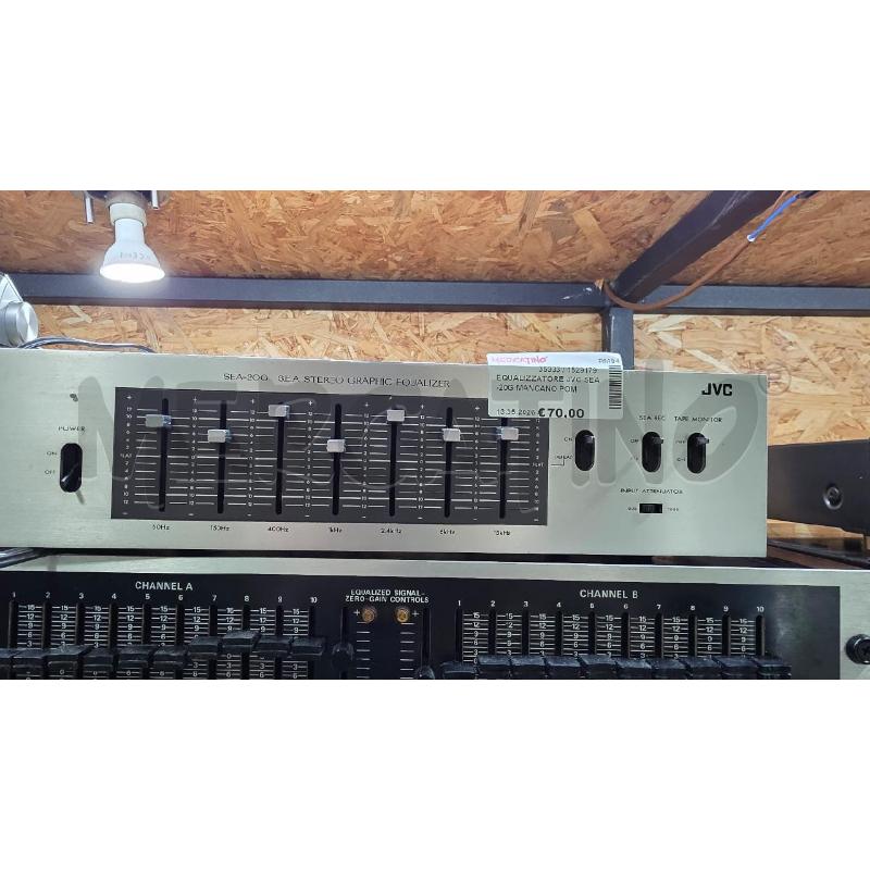 EQUALIZZATORE JVC SEA-20G MANCANO POMELLI  | Mercatino dell'Usato Pomezia 1