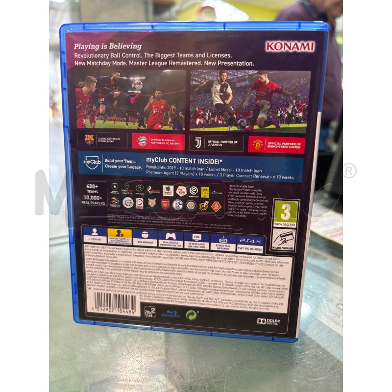 FOOTBALL PES2020 PLAYSTATION 4 PS4 | Mercatino dell'Usato Pomezia 2