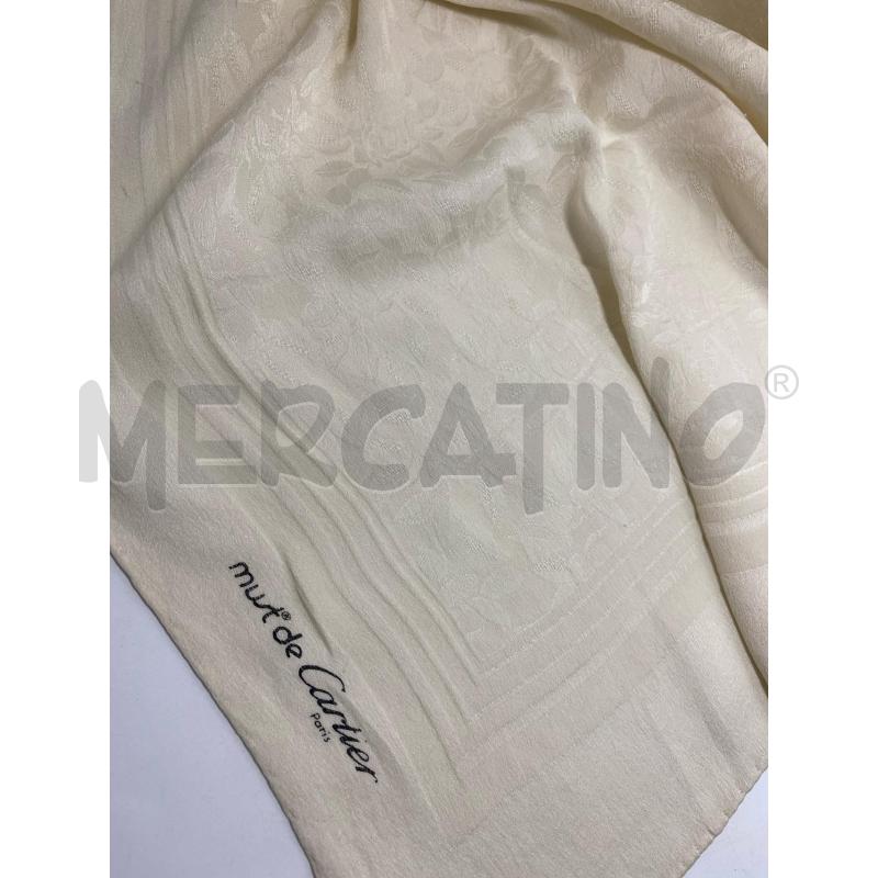 FOULARD CARTIER SETA BEIGE  | Mercatino dell'Usato Pomezia 1