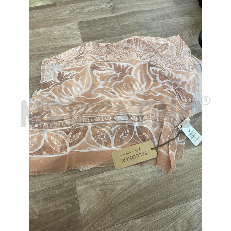 FOULARD FALCONERI SETA ROSA ANTICO BIANCO | Mercatino dell'Usato Pomezia 1