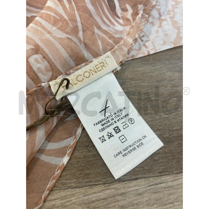 FOULARD FALCONERI SETA ROSA ANTICO BIANCO | Mercatino dell'Usato Pomezia 2