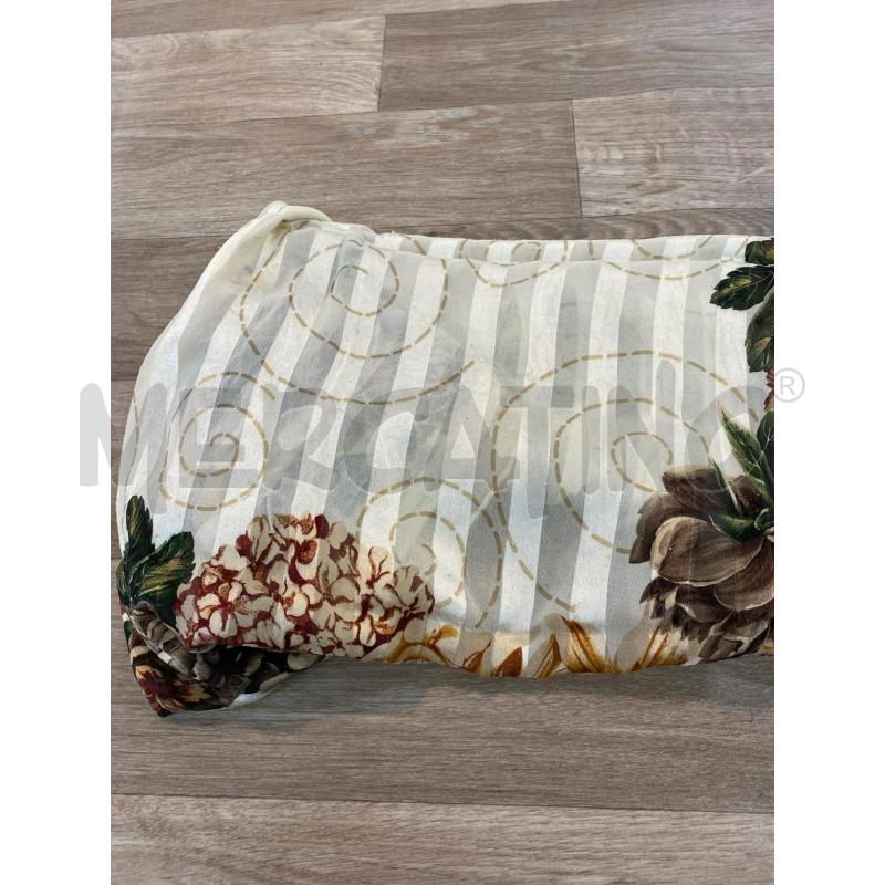 FOULARD IN SETA TRUZZARDI PANNA BANDE SEMITRASPARENTI  FIORI | Mercatino dell'Usato Pomezia 2