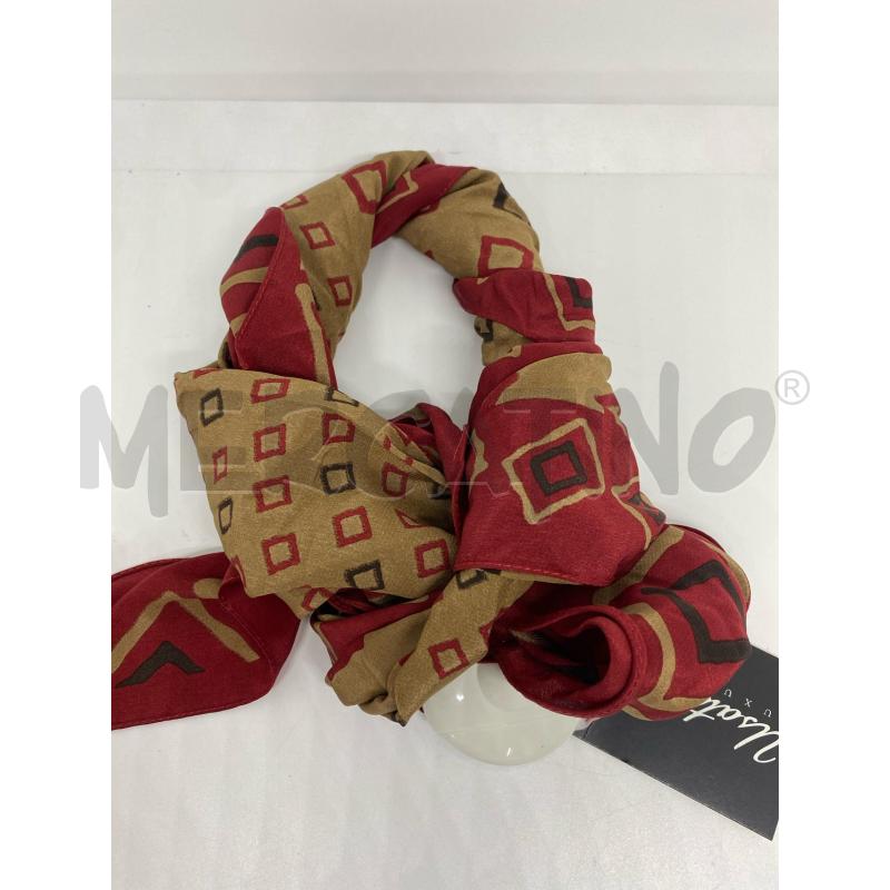 FOULARD SETA MEZZALUNA MARELLA ROSSO BEIGE ROMBI | Mercatino dell'Usato Pomezia 3