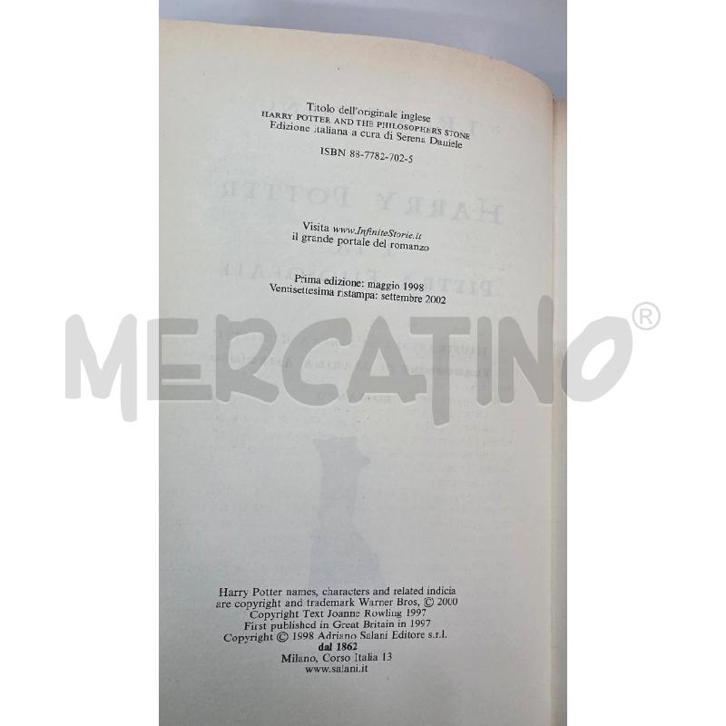 HARRY POTTER E LA PIETRA FILOSOFALE | Mercatino dell'Usato Pomezia 4