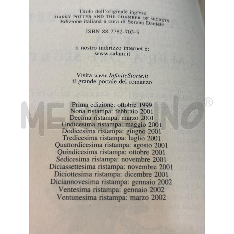 HARRY POTTER - LA CAMERA DEI SEGRETI | Mercatino dell'Usato Pomezia 2