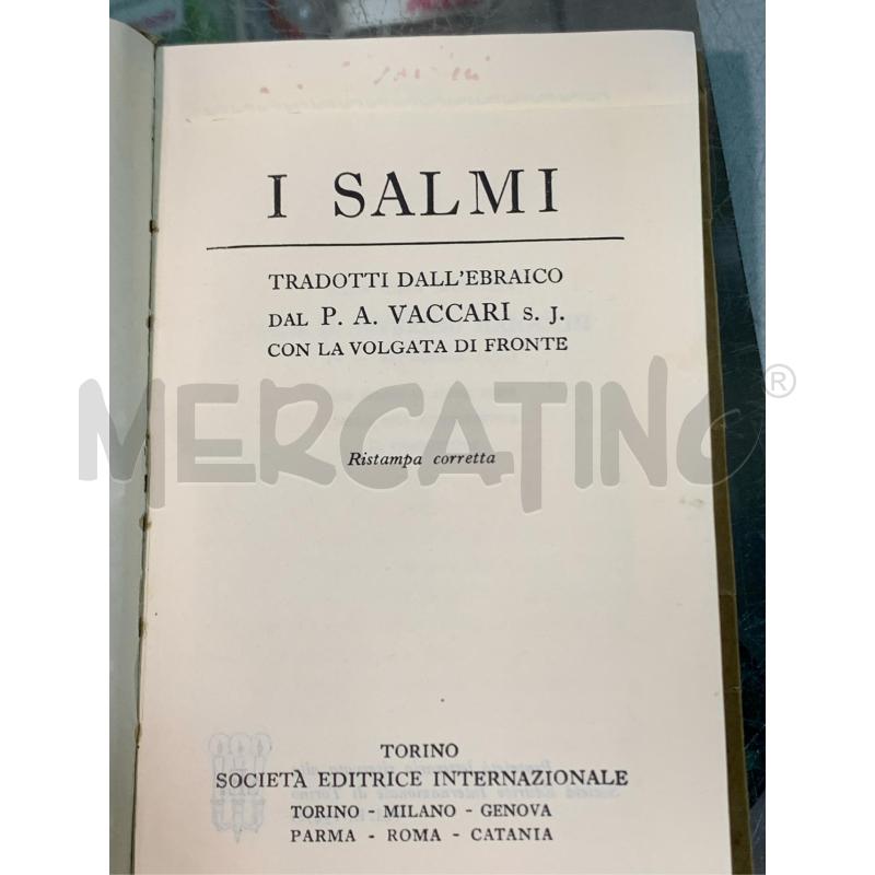 I SALMI 1941 VACCARI SOCIETÀ EDITRICE INTERNAZIONALE | Mercatino dell'Usato Pomezia 2