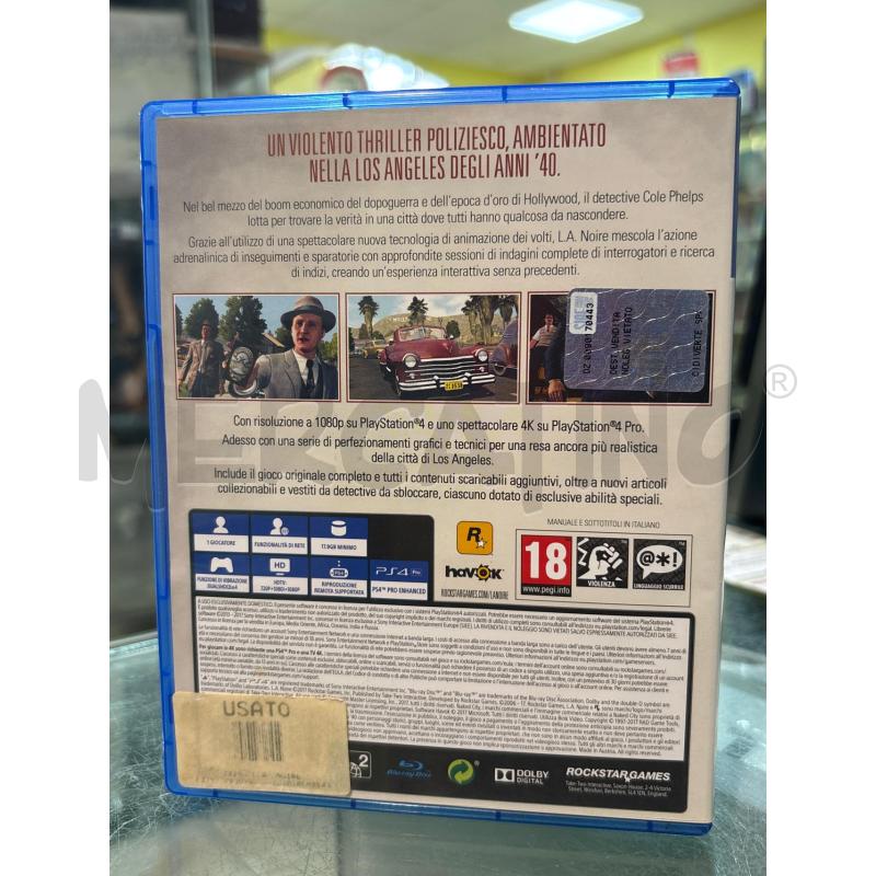 L.A. NOIRE PLAYSTATION 4 PS4 | Mercatino dell'Usato Pomezia 2
