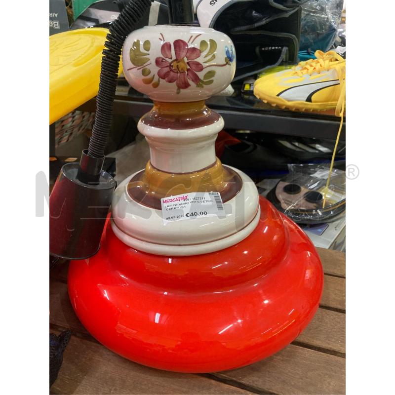 LAMPADARIO VNTG VETRO CERAMICA | Mercatino dell'Usato Pomezia 1