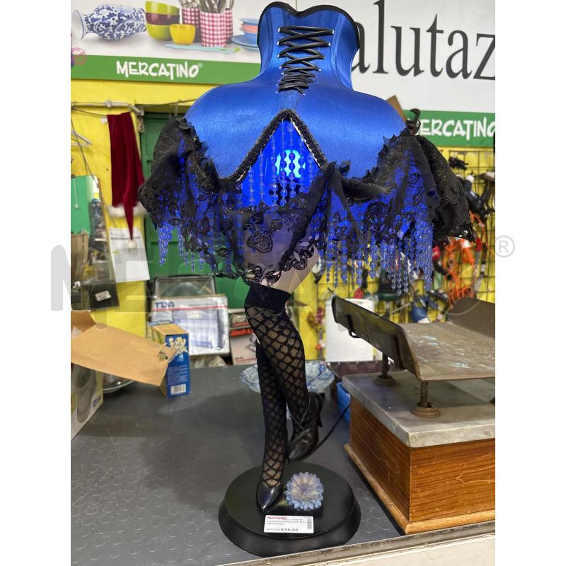 LAMPADA BURLESQUE BLU DA TAVOLO | Mercatino dell'Usato Pomezia 1