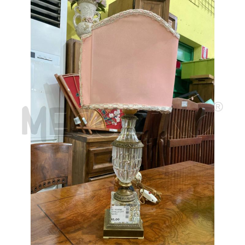 LAMPADA CRISTALLO OTTONE VENTOLINA ROSA | Mercatino dell'Usato Pomezia 1