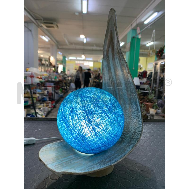 LAMPADA DA TAVOLO SFERA BLU SUPPORTO CARTA | Mercatino dell'Usato Pomezia 1