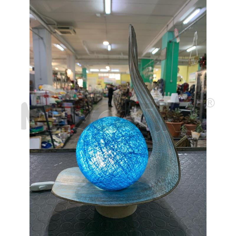 LAMPADA DA TAVOLO SFERA BLU SUPPORTO CARTA | Mercatino dell'Usato Pomezia 2