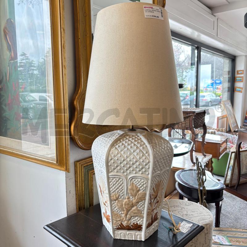 LAMPADA GRANDE CERAMICA CAP/BEIGE | Mercatino dell'Usato Pomezia 1