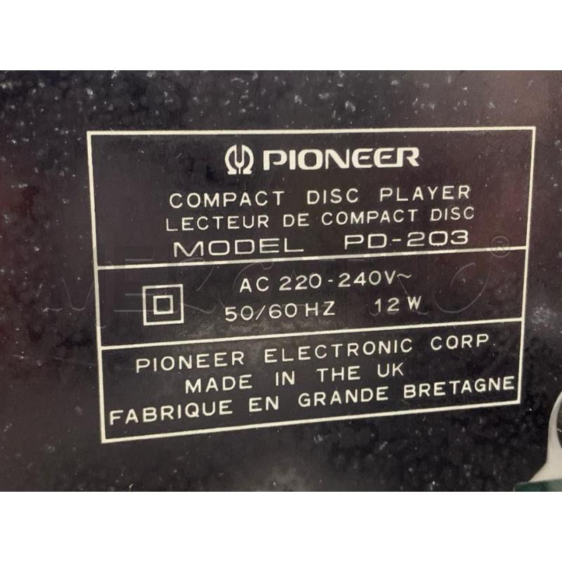 LETTORE CD PIONEER PD-203 | Mercatino dell'Usato Pomezia 3
