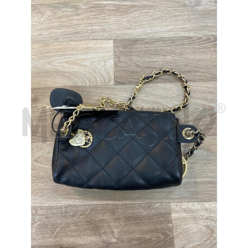 MARSUPIO DONNA GUESS NERO TRACOLLA DORATO INTRECCIO | Mercatino dell'Usato Pomezia 2