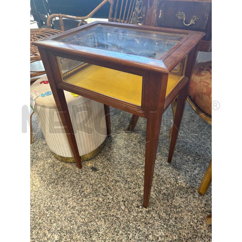 MOBILETTO CONTENITORE LEGNO ANTA IN VETRO | Mercatino dell'Usato Pomezia 1