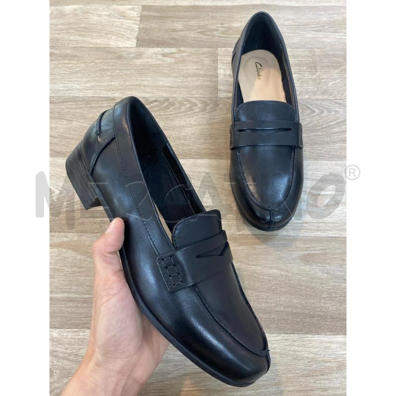 MOCASSINI DONNA CLARKS VERA PELLE NERI | Mercatino dell'Usato Pomezia 2