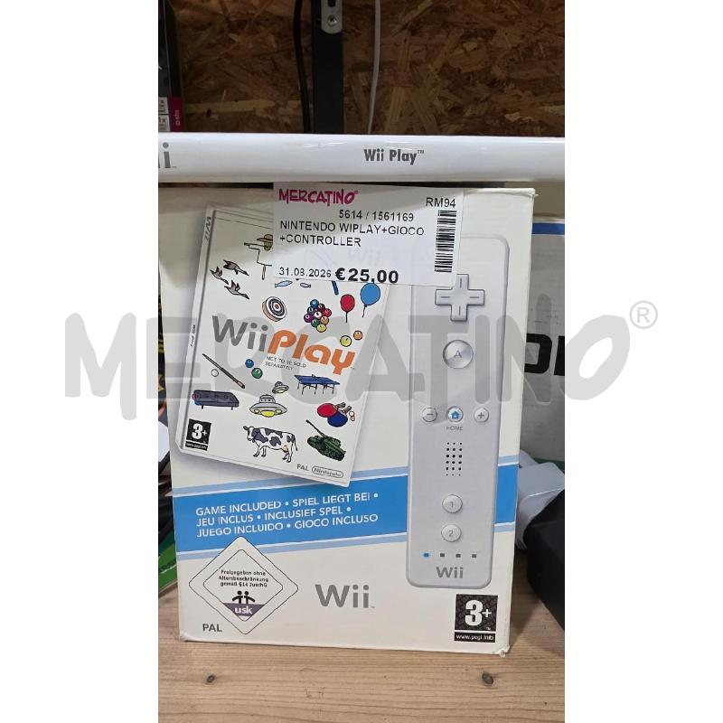 NINTENDO WIPLAY+GIOCO+CONTROLLER | Mercatino dell'Usato Pomezia 1