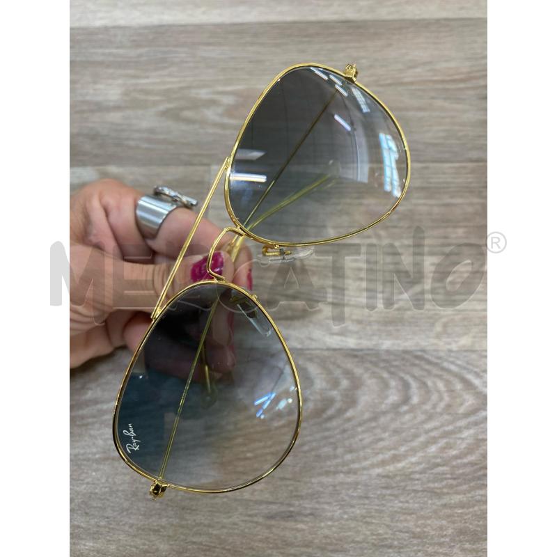 OCCHIALI UOMO SOLE RAYBAN MONTATURA DORATA LENTI BLU | Mercatino dell'Usato Pomezia 2