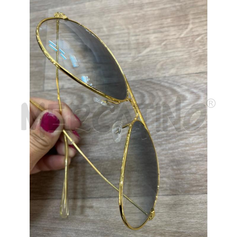 OCCHIALI UOMO SOLE RAYBAN MONTATURA DORATA LENTI BLU | Mercatino dell'Usato Pomezia 5