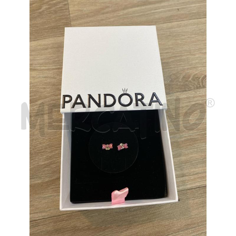 ORECCHINI PANDORA FIOCCO ROSA LUMINOSO | Mercatino dell'Usato Pomezia 1