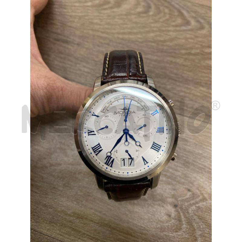 OROLOGIO DA POLSO MONDIA 0714 CINTURINO MARRONE DA RIV | Mercatino dell'Usato Pomezia 1